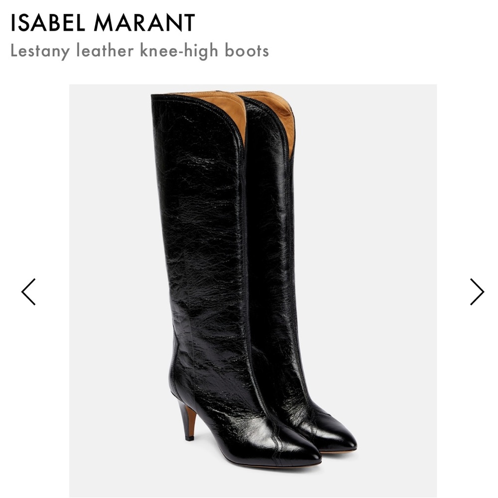 Isabel Marant 37 Lestany Leather Knee-High Boots